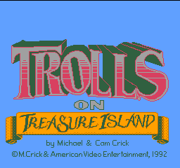 Trolls on Treasure Island Title Screen